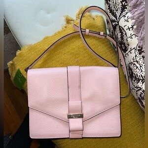 Kate Spade Pale pink crossbody pebbled leather, parchment drive Josephine